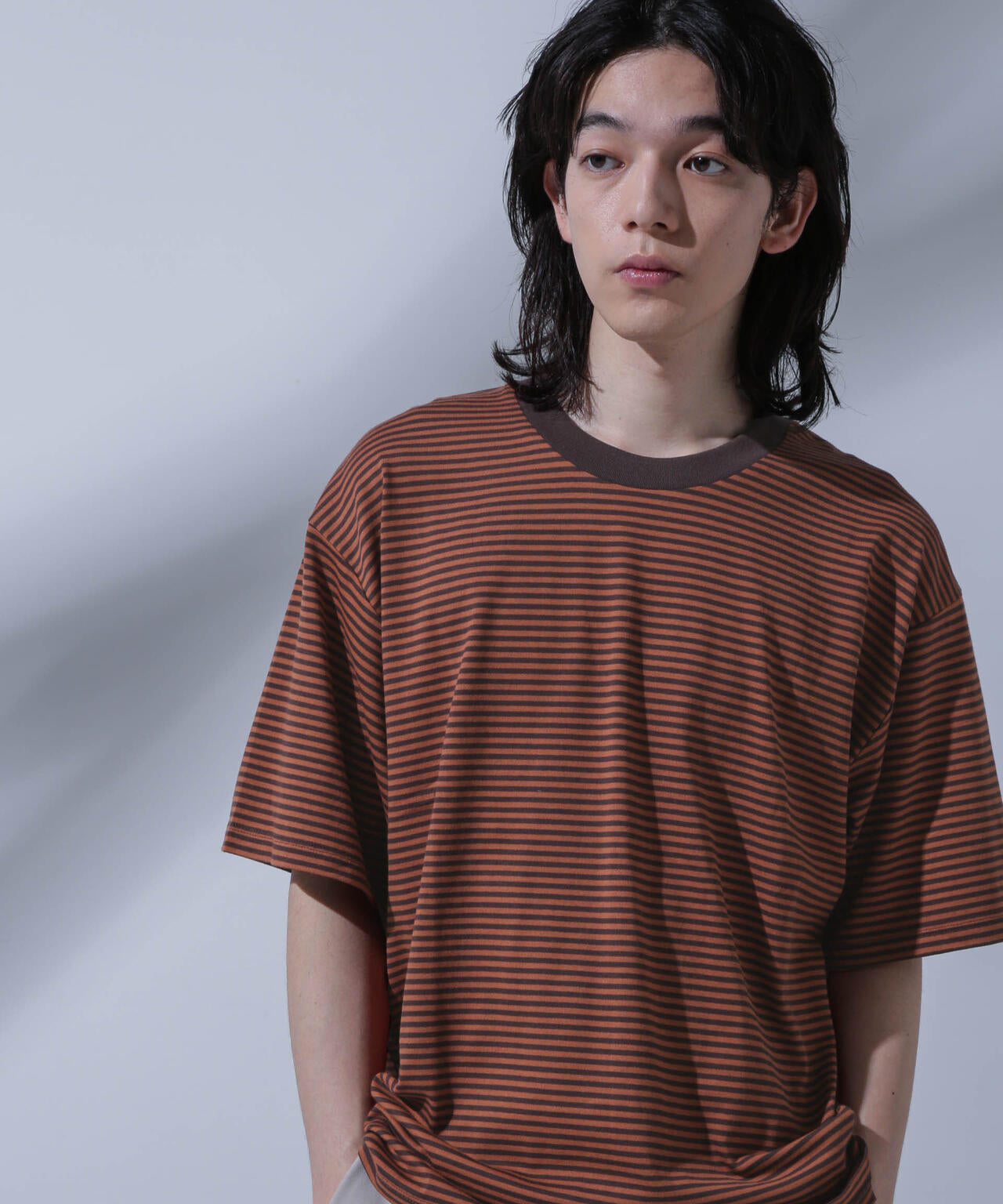 Anti Soaked(R) 汗染み防止 ボーダークルーネックTシャツ