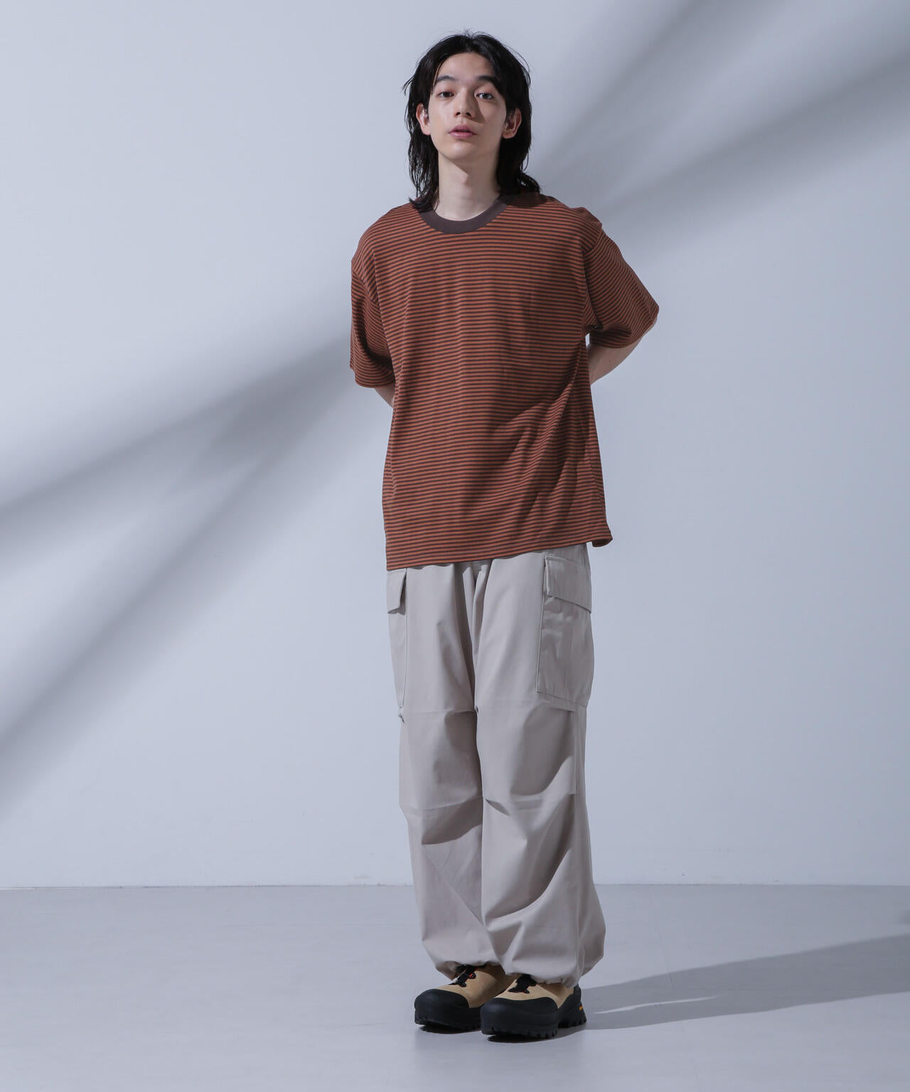 Anti Soaked(R) 汗染み防止 ボーダークルーネックTシャツ