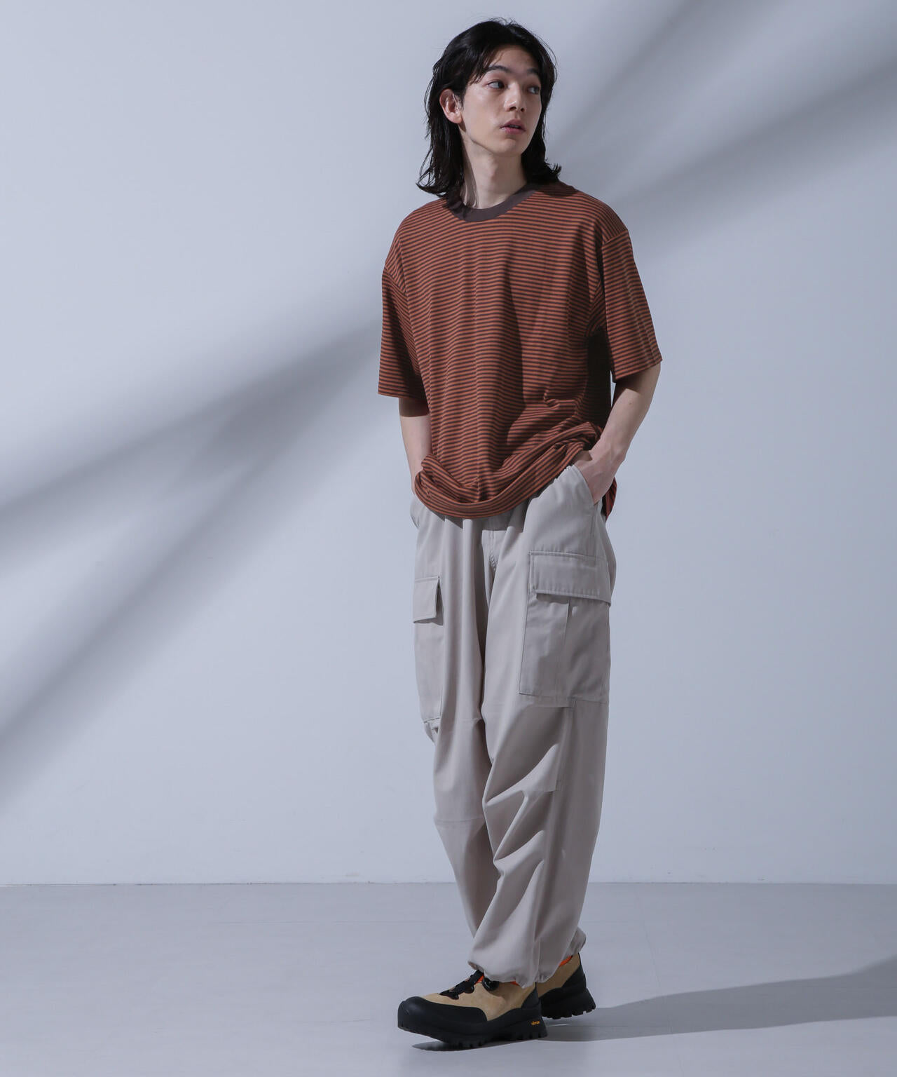 Anti Soaked(R) 汗染み防止 ボーダークルーネックTシャツ