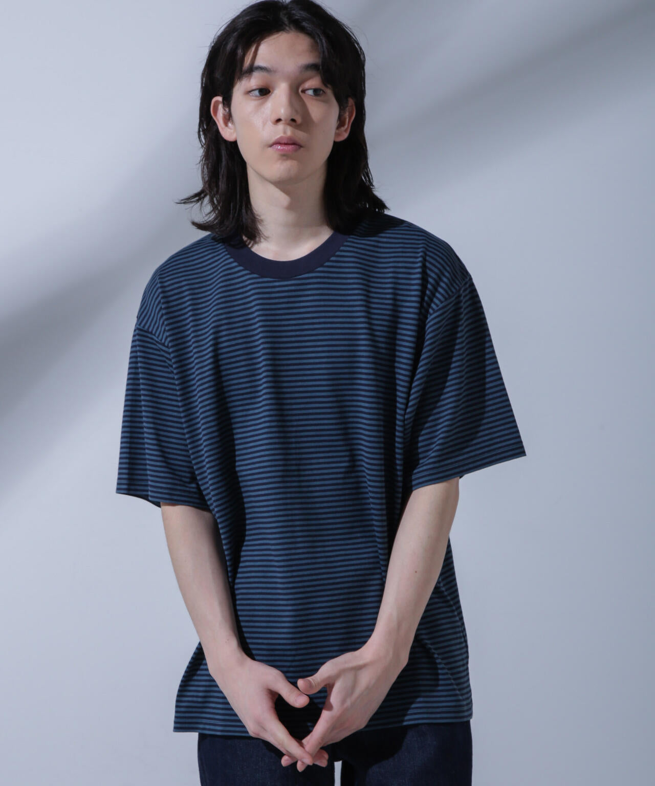 Anti Soaked(R) 汗染み防止 ボーダークルーネックTシャツ