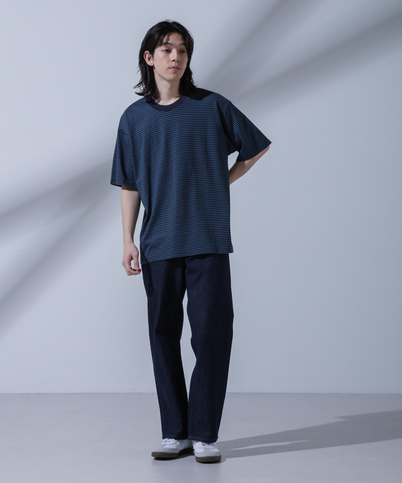 Anti Soaked(R) 汗染み防止 ボーダークルーネックTシャツ