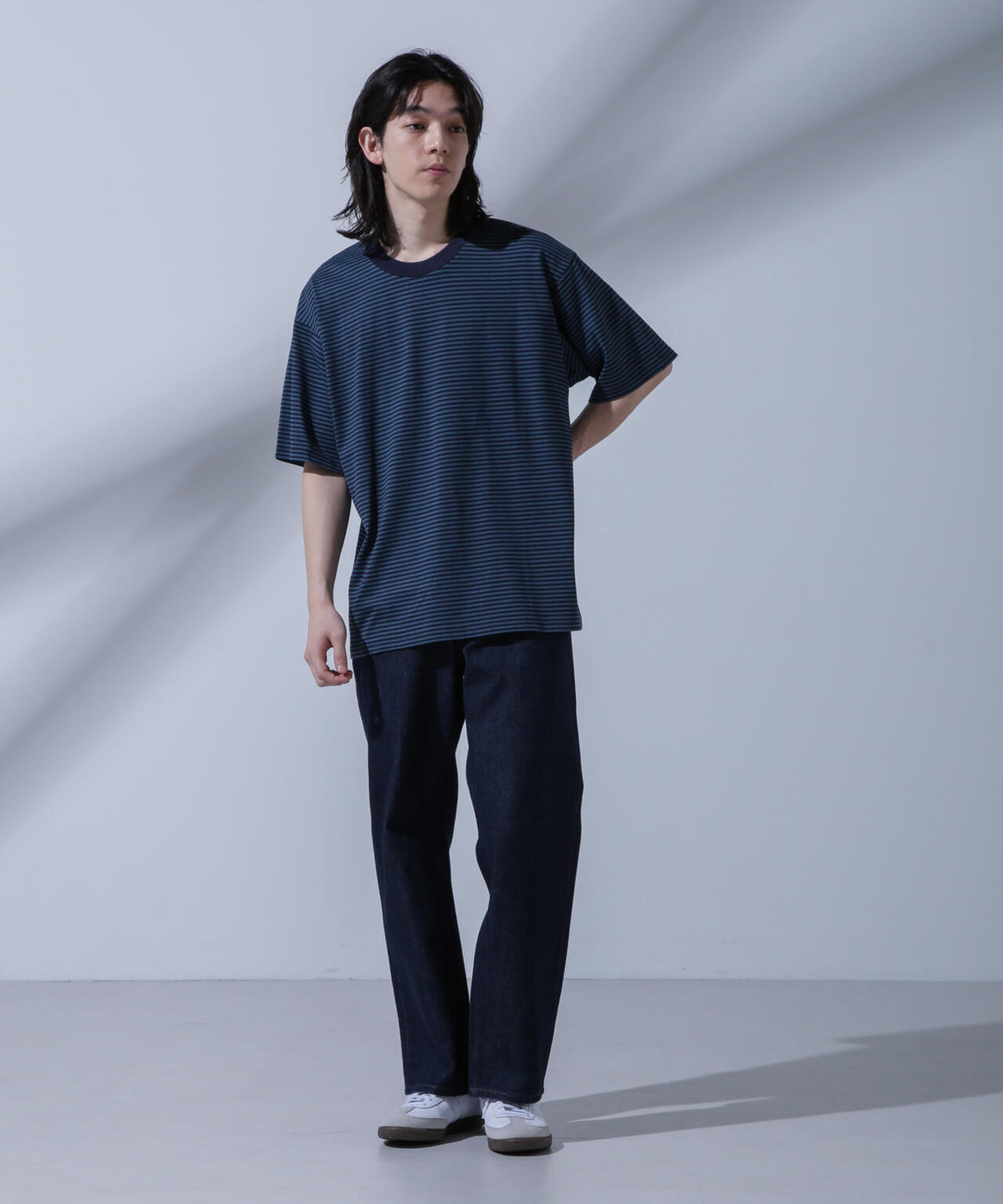 Anti Soaked(R) 汗染み防止 ボーダークルーネックTシャツ