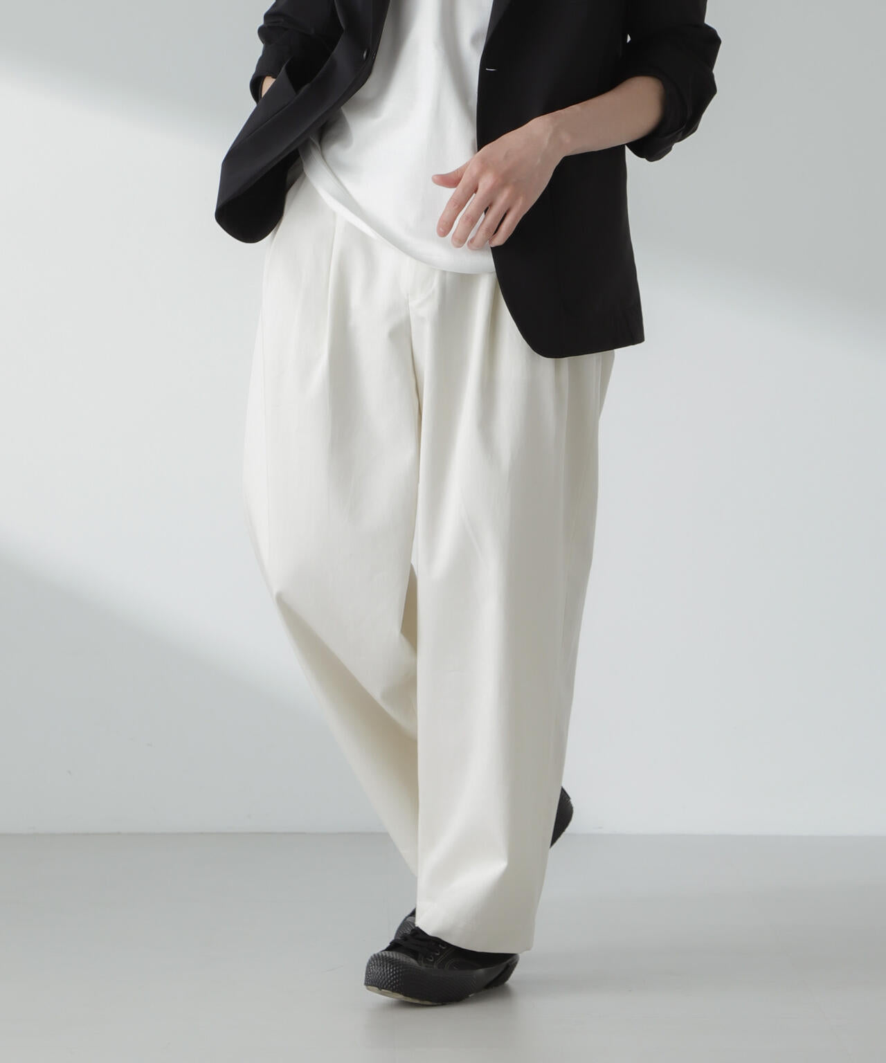 「大人のワイドパンツ」2タックワイドトラウザーズ