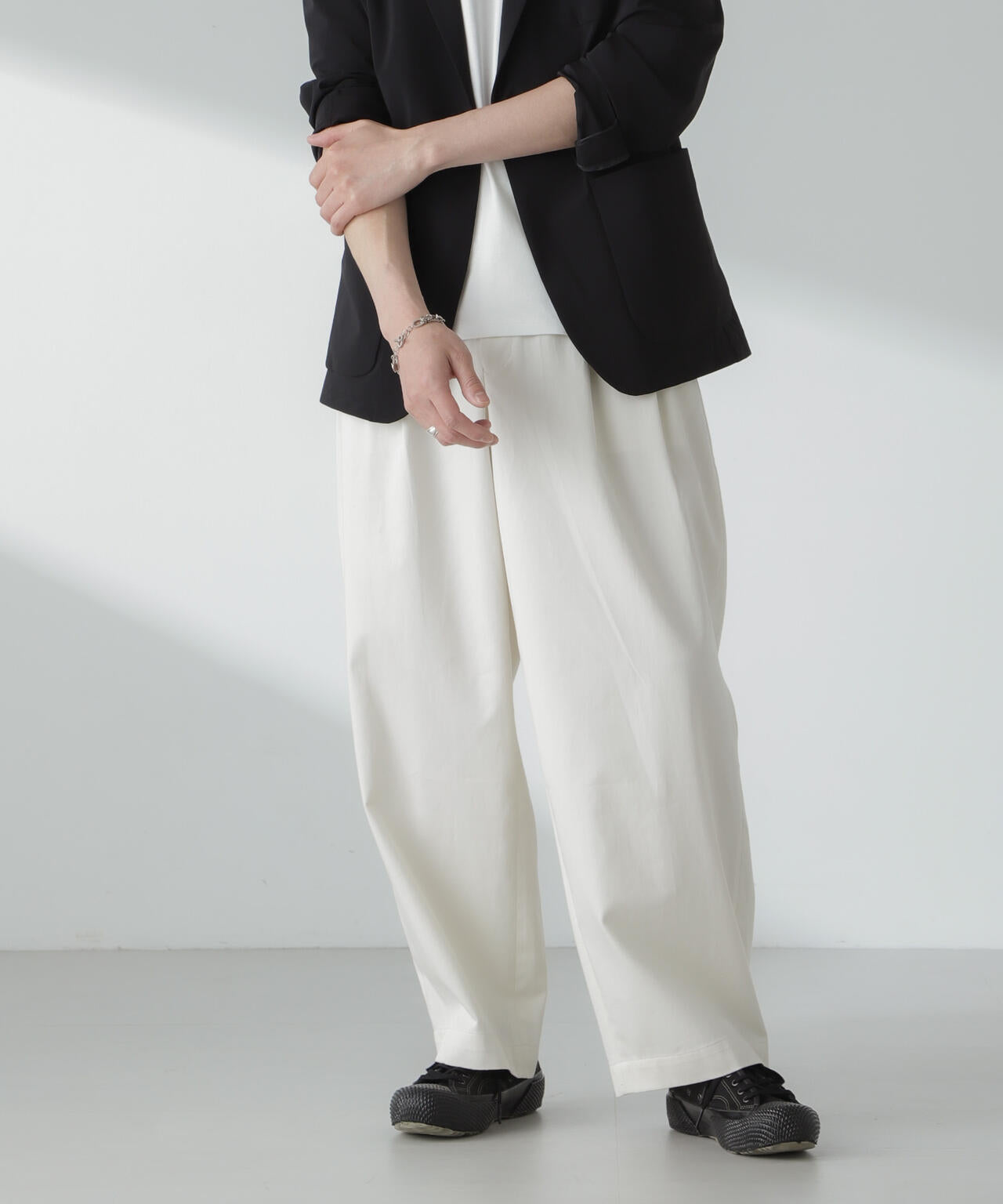 「大人のワイドパンツ」2タックワイドトラウザーズ