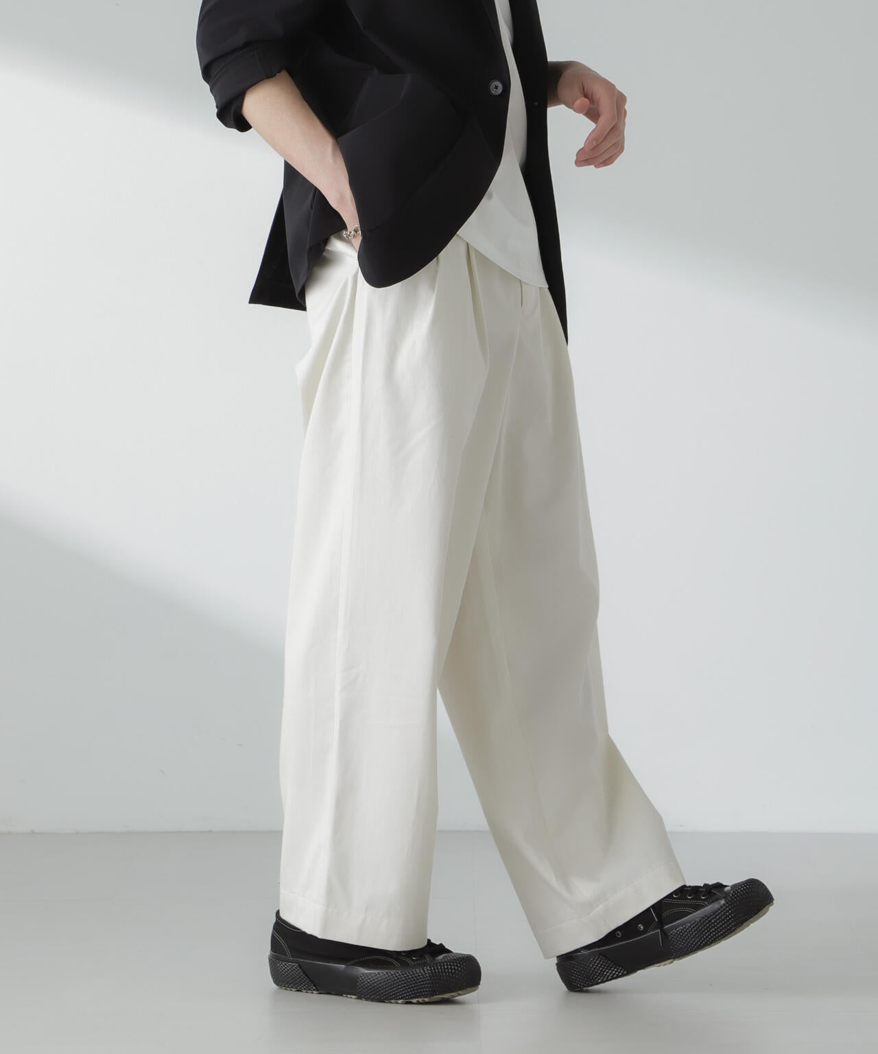 「大人のワイドパンツ」2タックワイドトラウザーズ