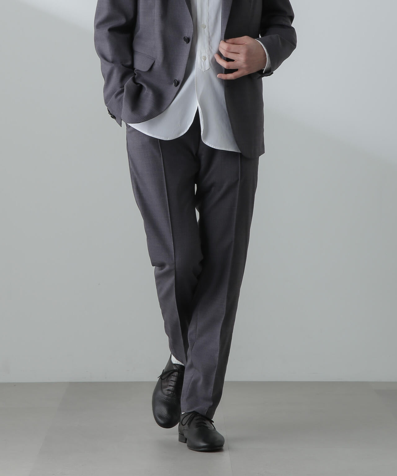 「N TROUSERS」サマーウールTWストライプパンツ(セットアップ可)