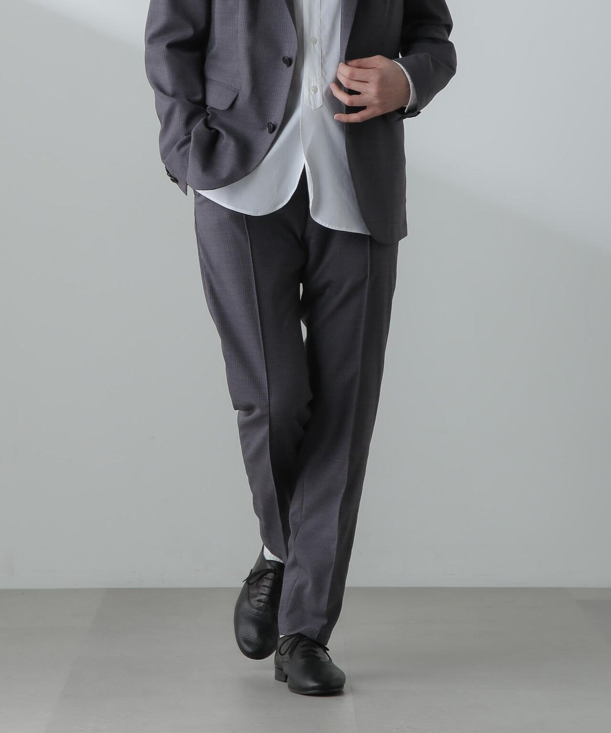 「N TROUSERS」サマーウールTWストライプパンツ(セットアップ可)