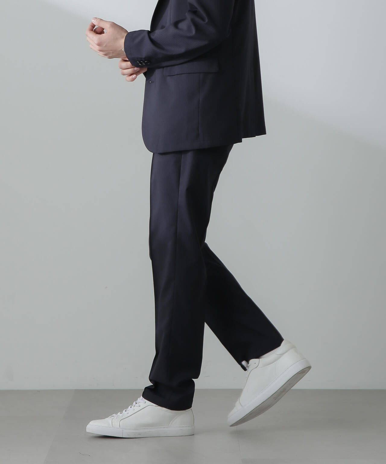 「N TROUSERS」サマーウールTWストライプパンツ(セットアップ可)