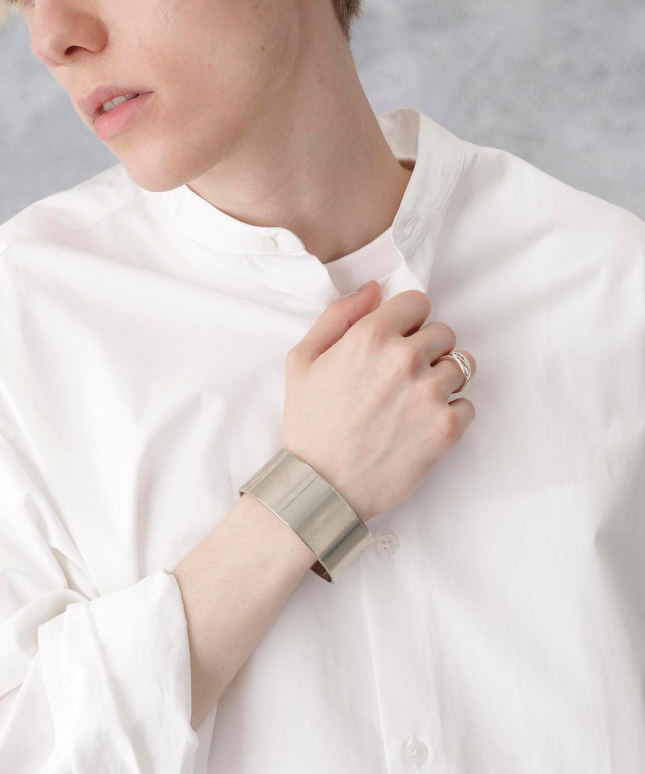 「NU jewelry」ジャーマンシルバーワイドバングル