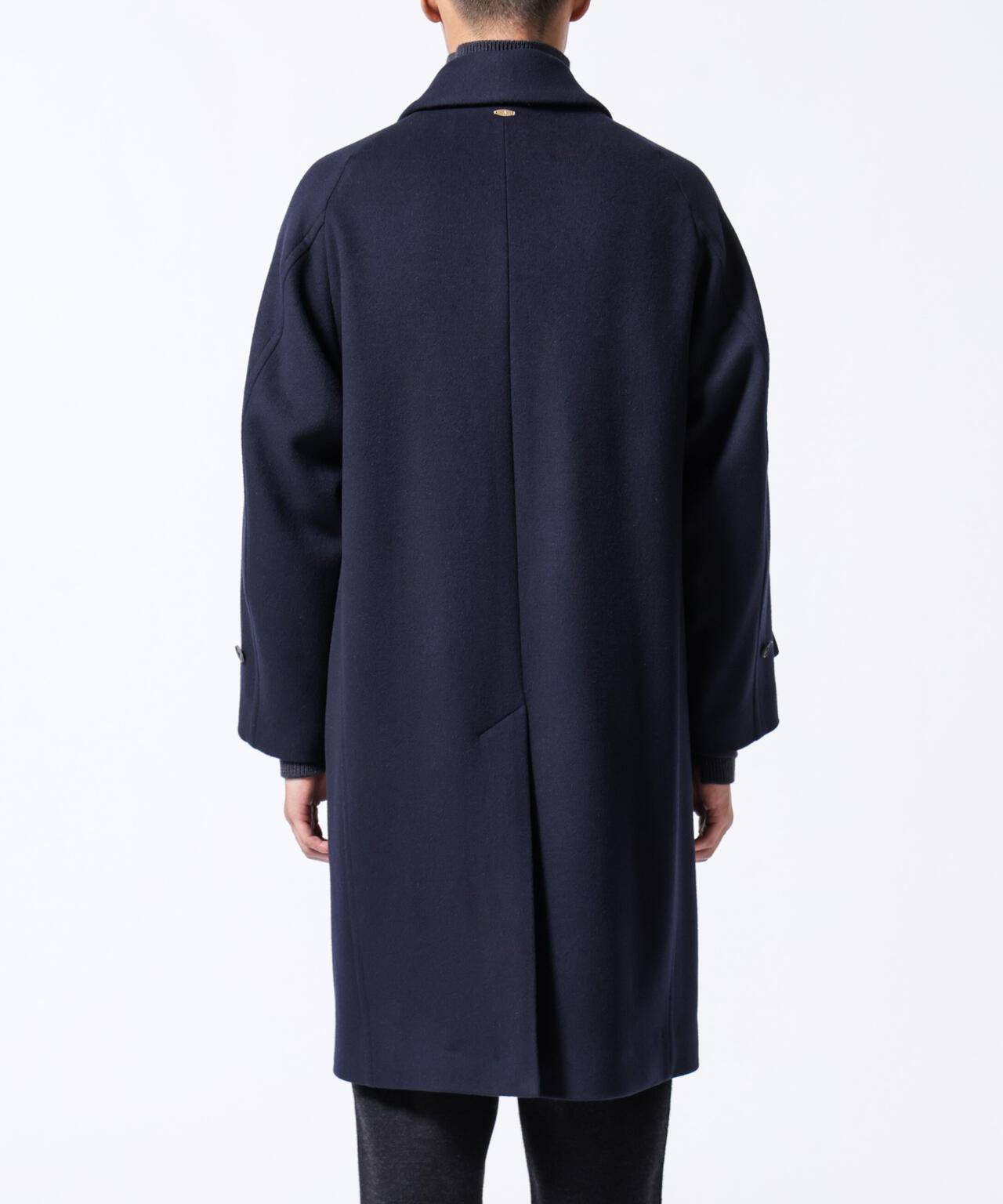 「ASSEMBLANC」シルクブレンドダブルクロスショールカラーコート
