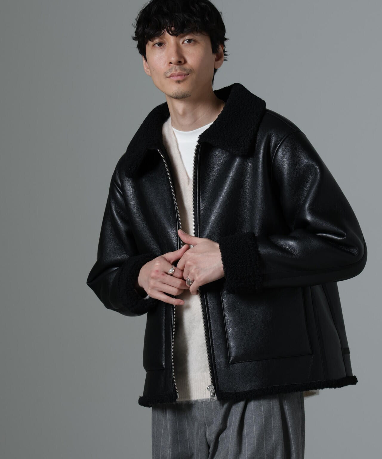 Bー3ボアブルゾン