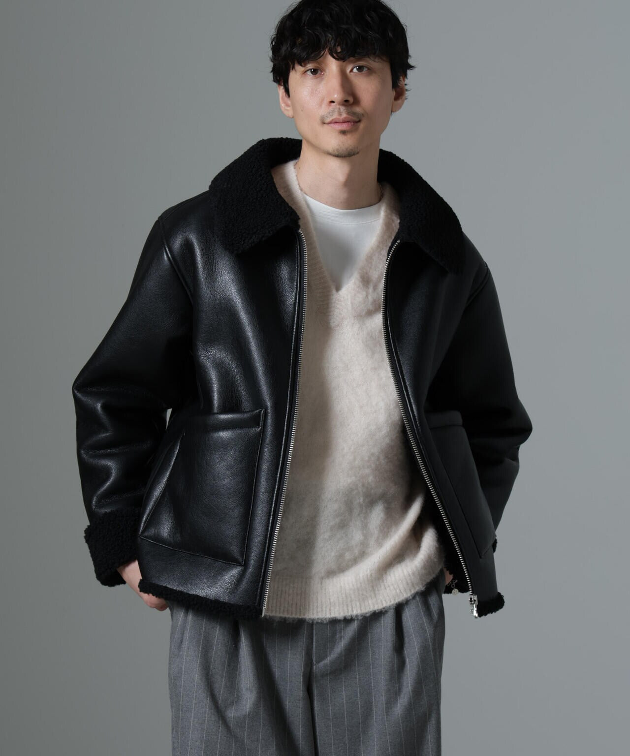 Bー3ボアブルゾン