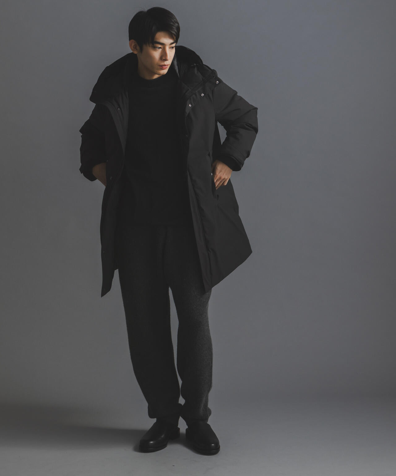 「西川ダウン(R)」ロングフードダウン