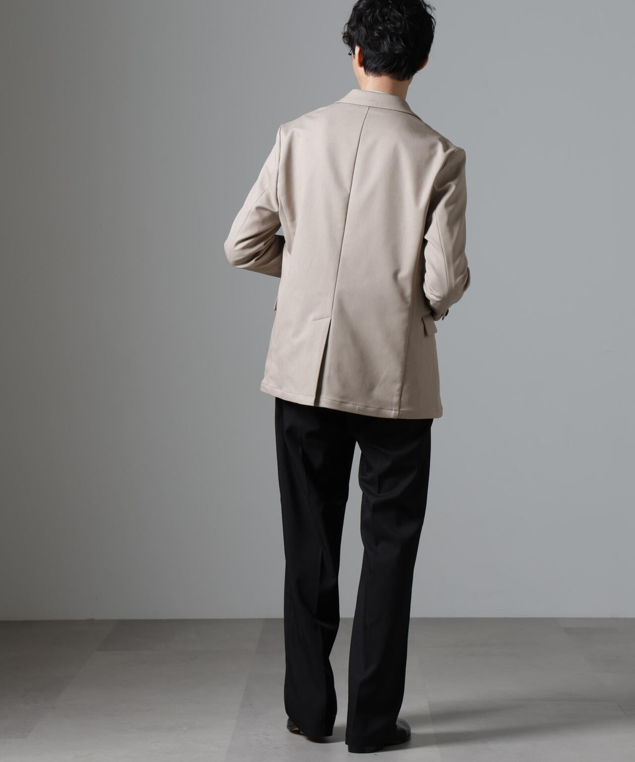 「N JACKET BASIC」CATINA(R)メランジ二重織ツイルストレッチジャケット(セットアップ可)