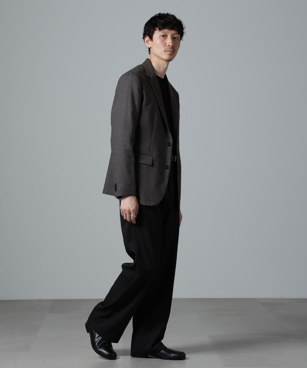 「N JACKET PREMIUM」RENU(R)ウール混洗えるサキソニージャケット(セットアップ可)