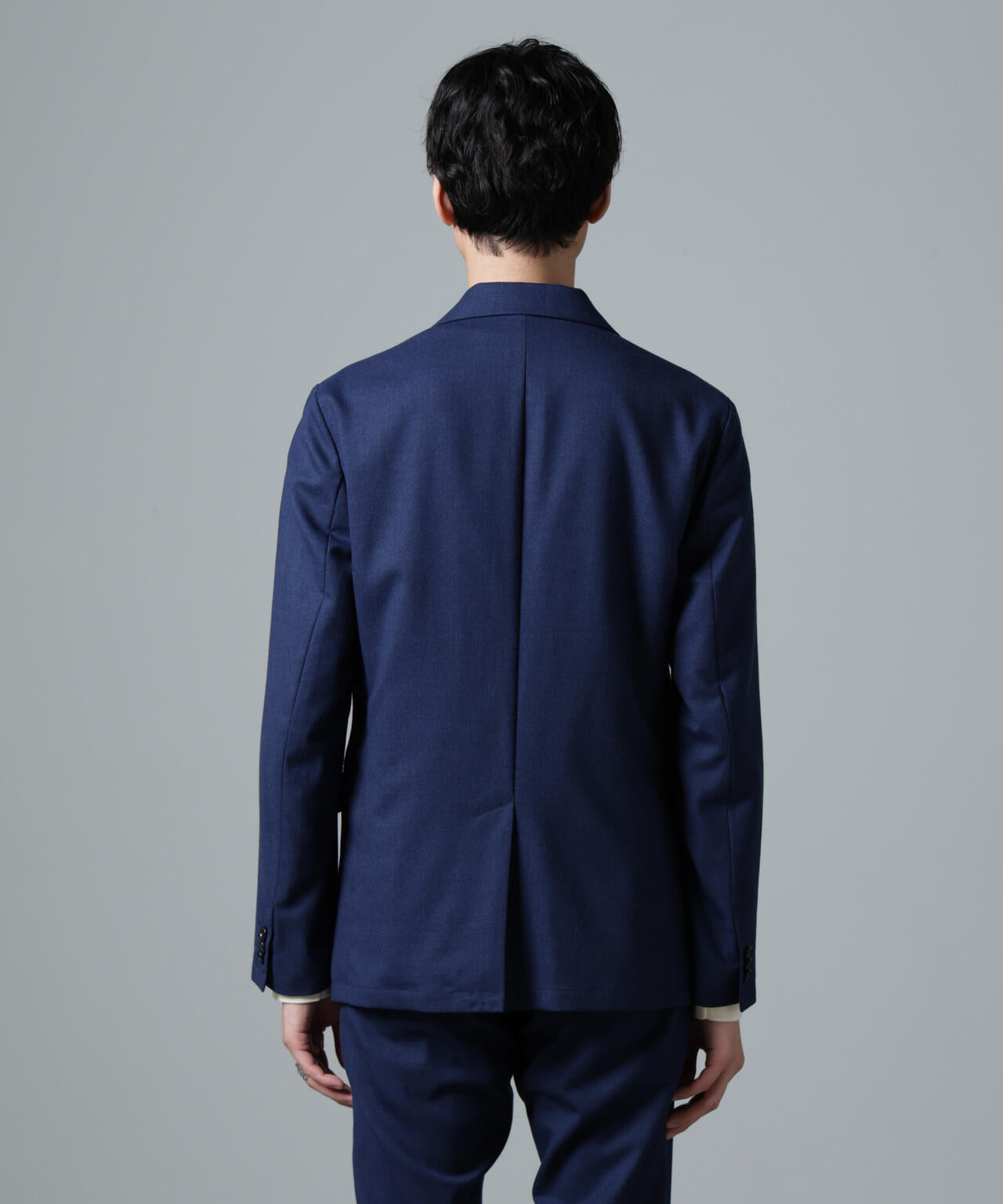 「N JACKET PREMIUM」RENU(R)ウール混洗えるサキソニージャケット(セットアップ可)