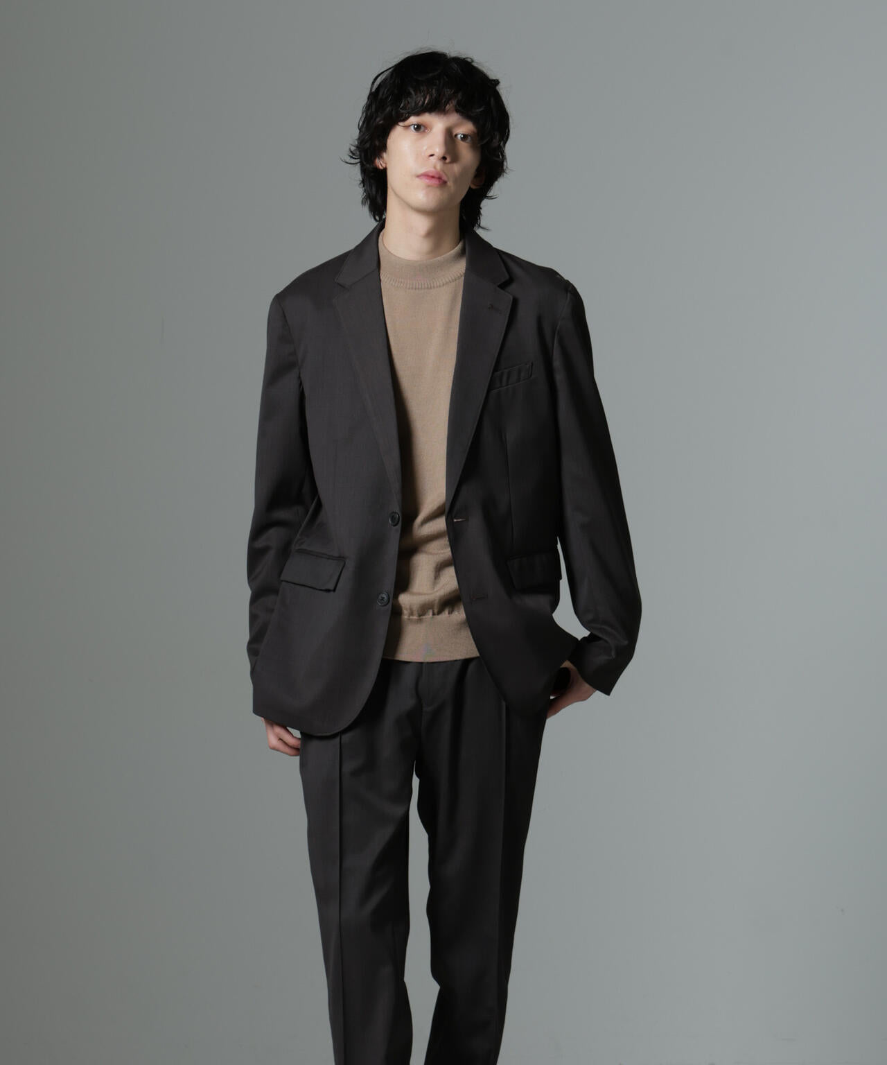 「N JACKET PREMIUM」RENU(R)T/Wシャドーチェックジャケット(セットアップ可)