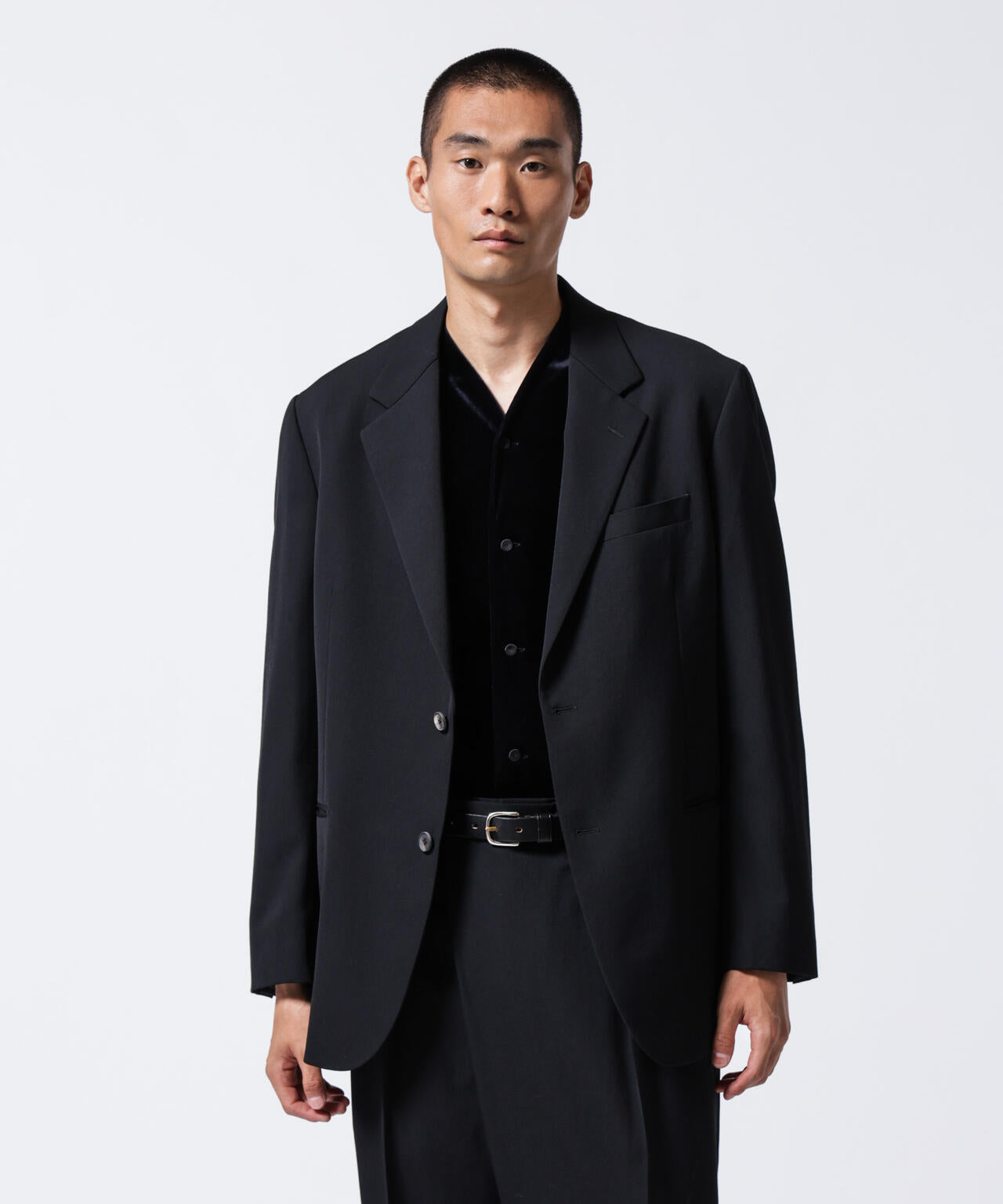 「ASSEMBLANC」2/60ウール2B サックジャケット(セットアップ可)