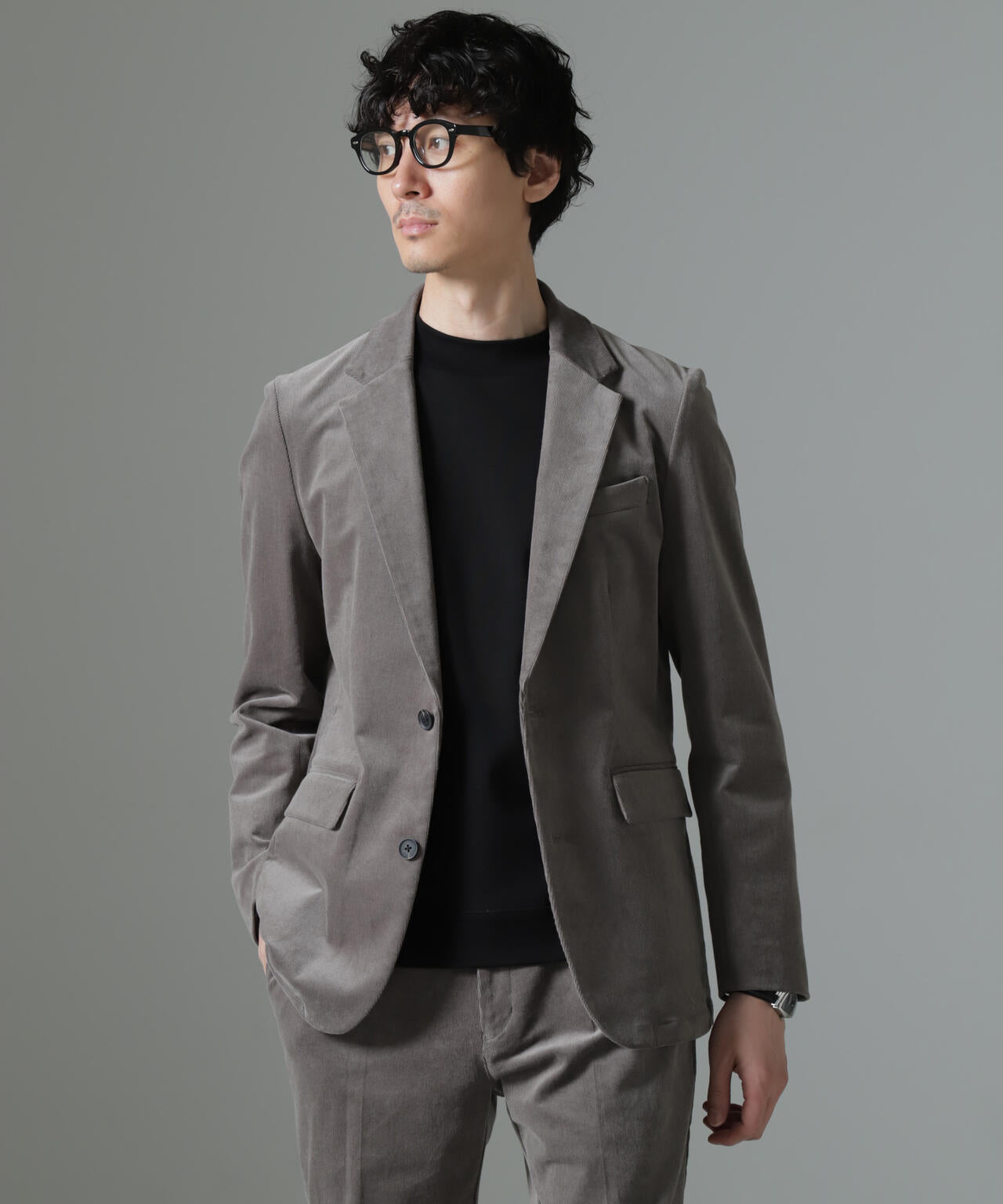 「Damerino」コットンコーデュロイストレッチセットアップ