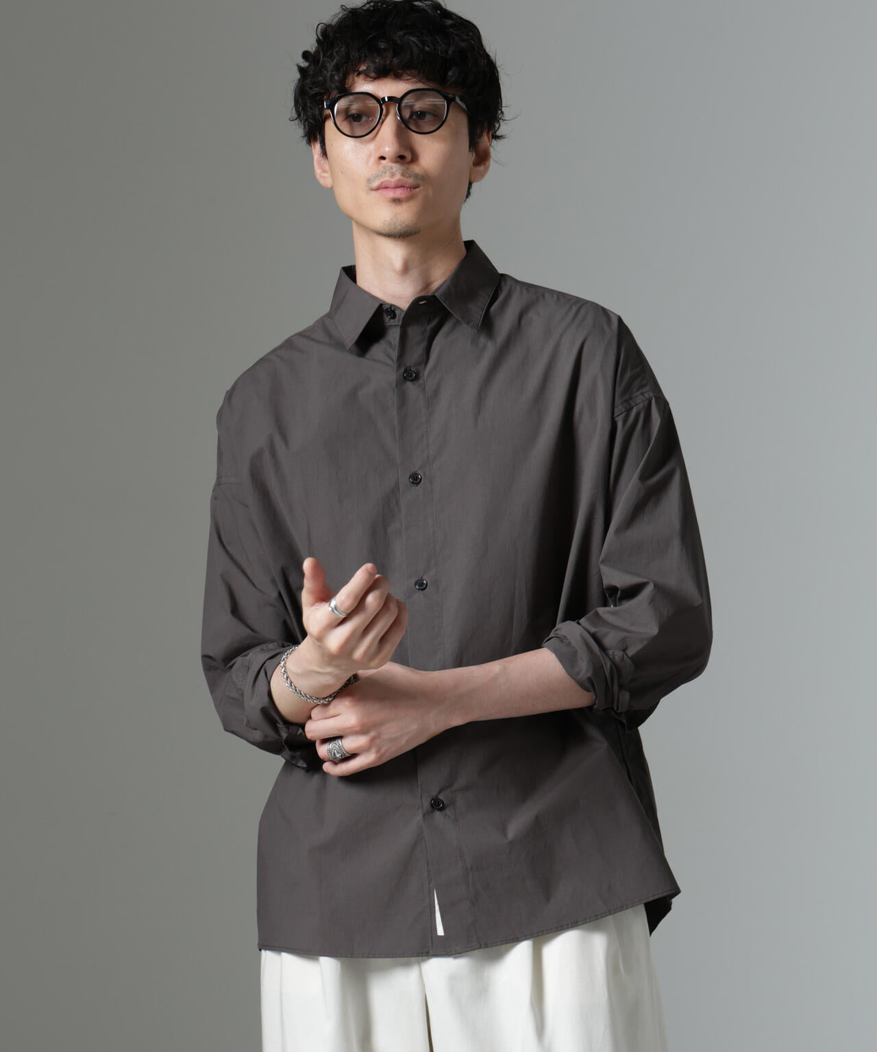 「大人のワイドシャツ」レギュラーカラー 長袖