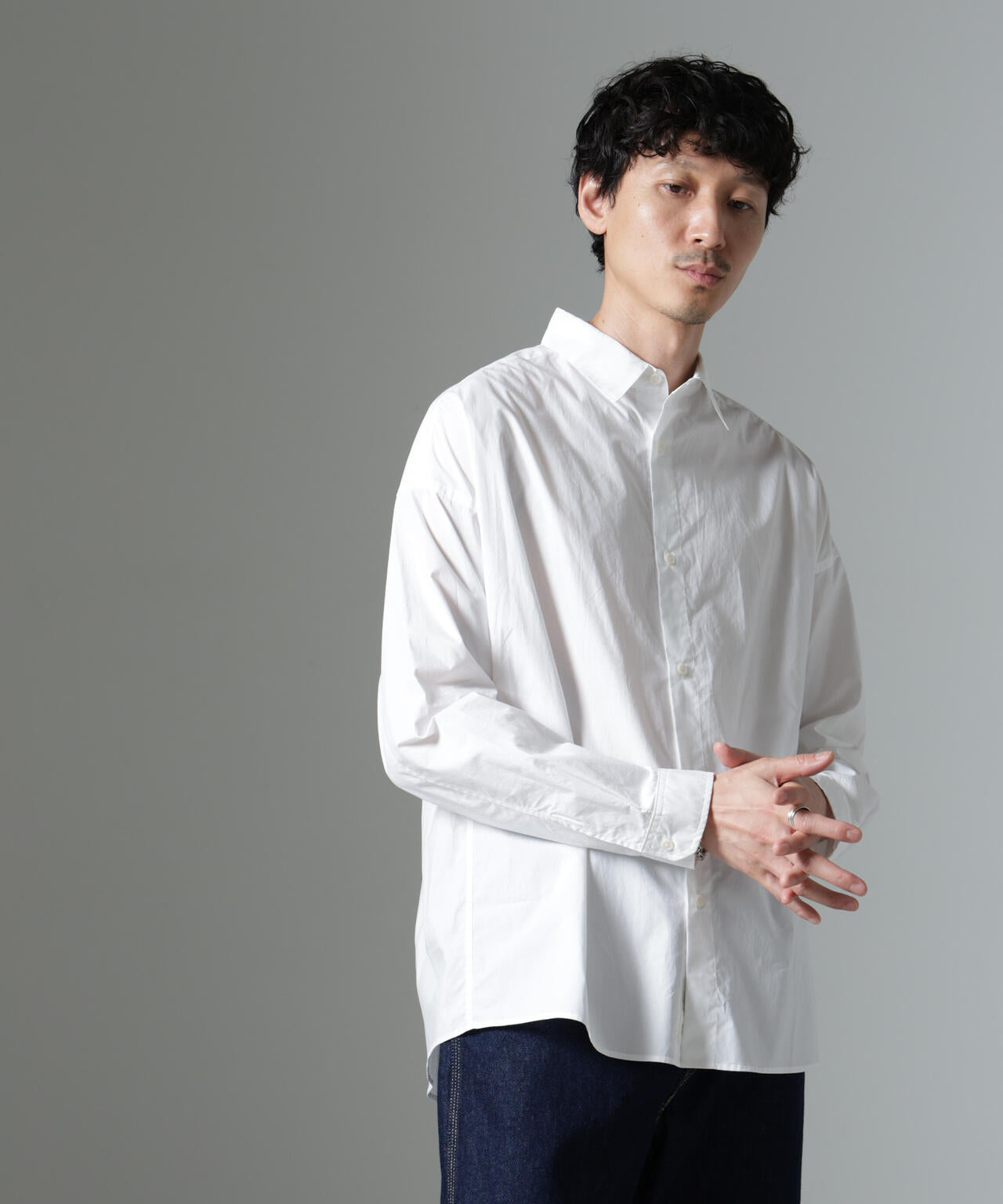 「大人のワイドシャツ」レギュラーカラー 長袖