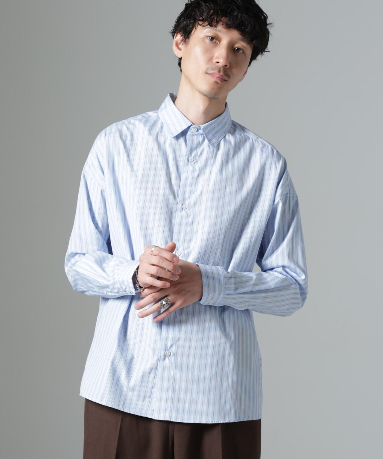「大人のワイドシャツ」レギュラーカラー 長袖