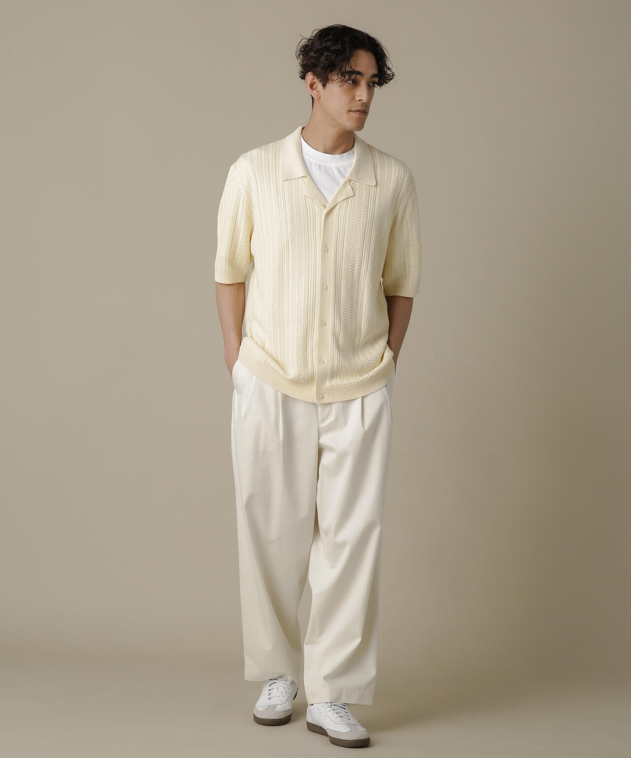 「NJ/CLUB」HOMESTOCKケーブルニットシャツ