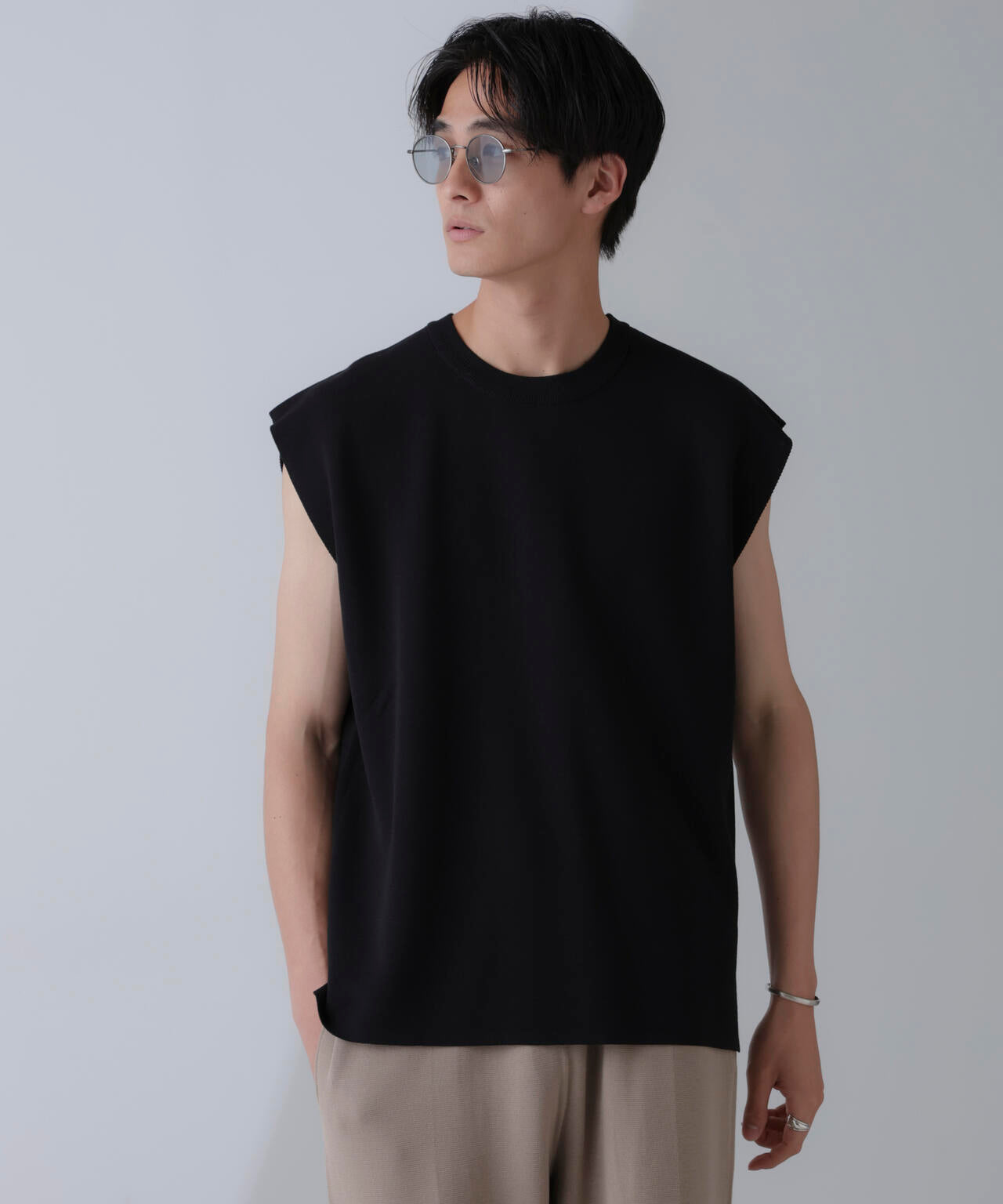 14ゲージミラノリブニット タンクトップ(手洗い可能)