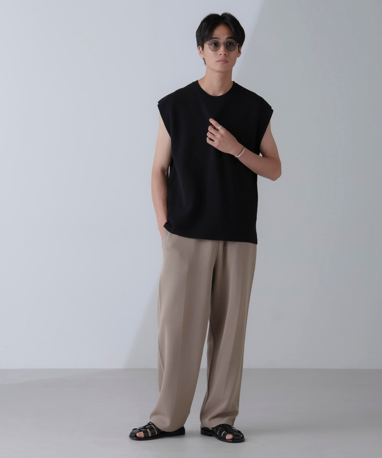 14ゲージミラノリブニット タンクトップ(手洗い可能)