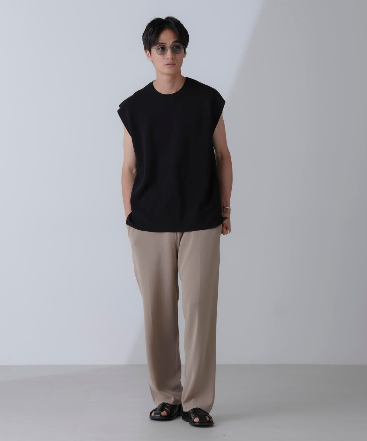 14ゲージミラノリブニット タンクトップ(手洗い可能)