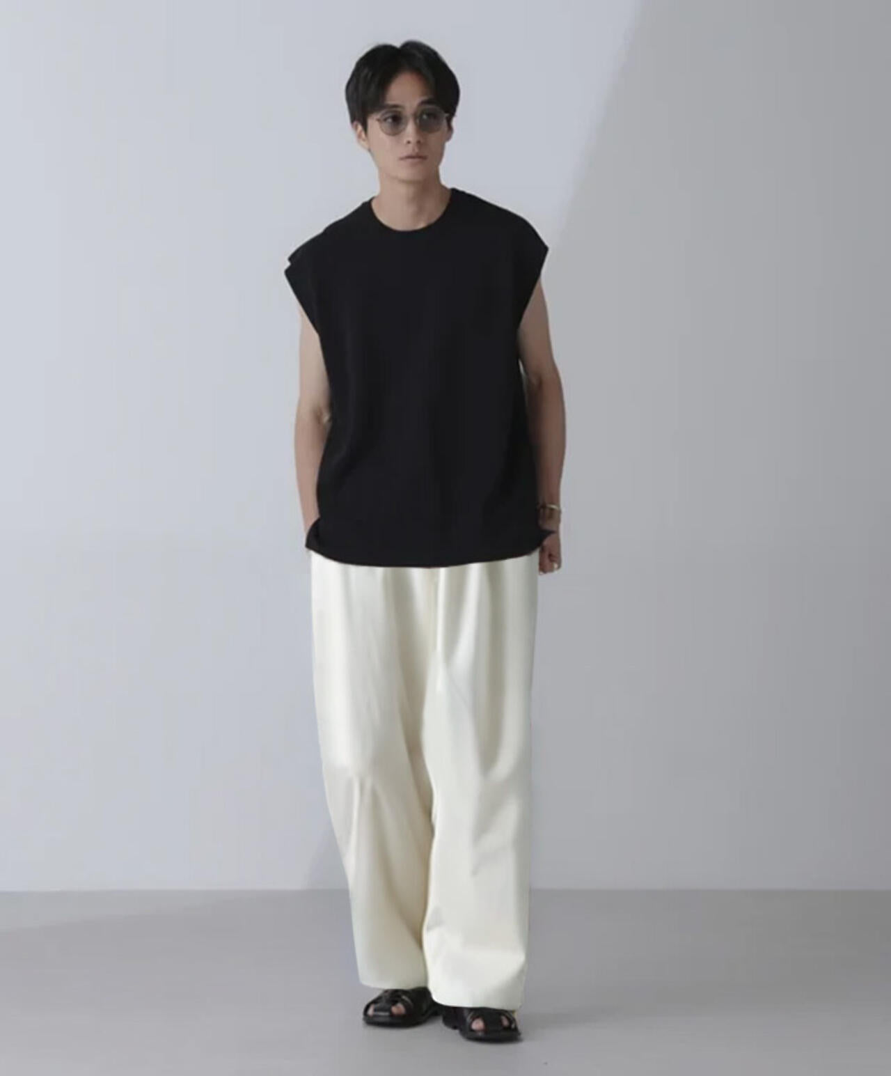 14ゲージミラノリブニット タンクトップ(手洗い可能)