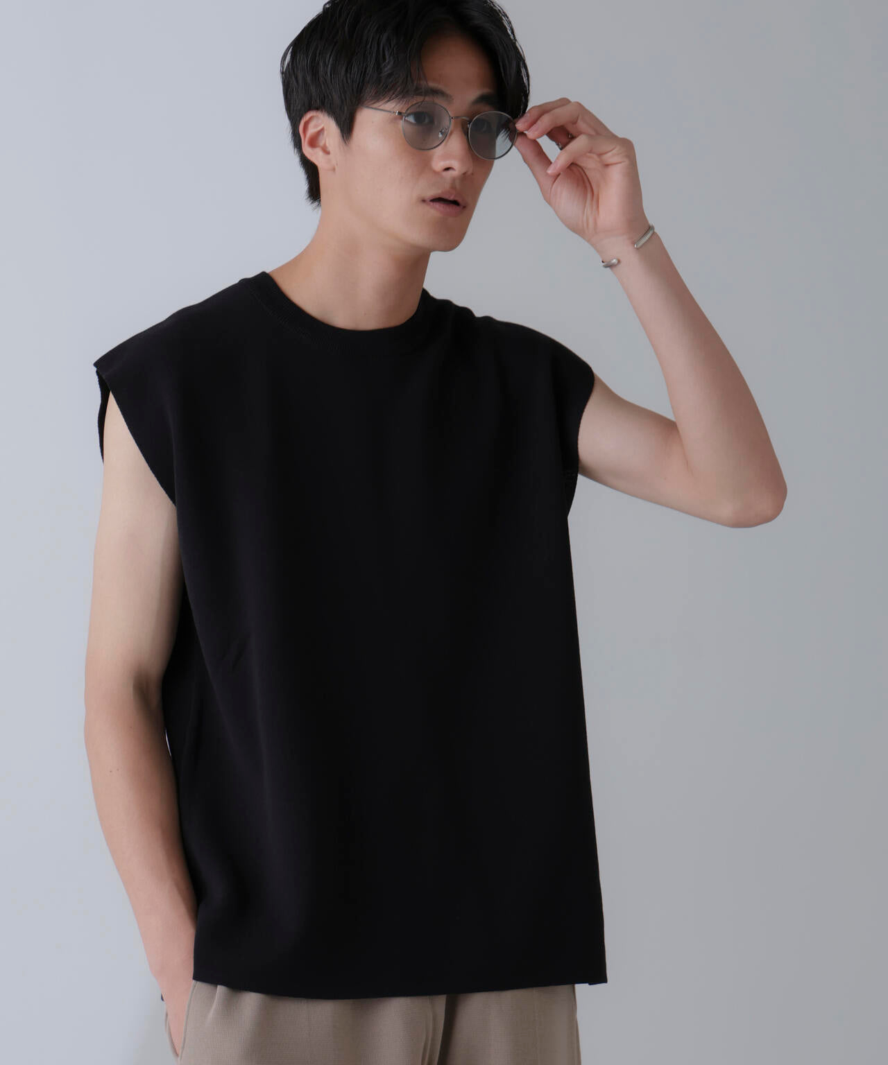 14ゲージミラノリブニット タンクトップ(手洗い可能)