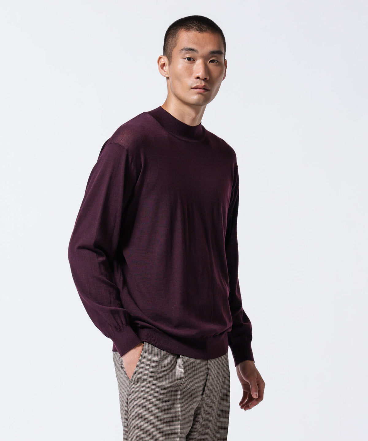 「ASSEMBLANC」BRISBANEベンチレーションモックネックプルオーバー