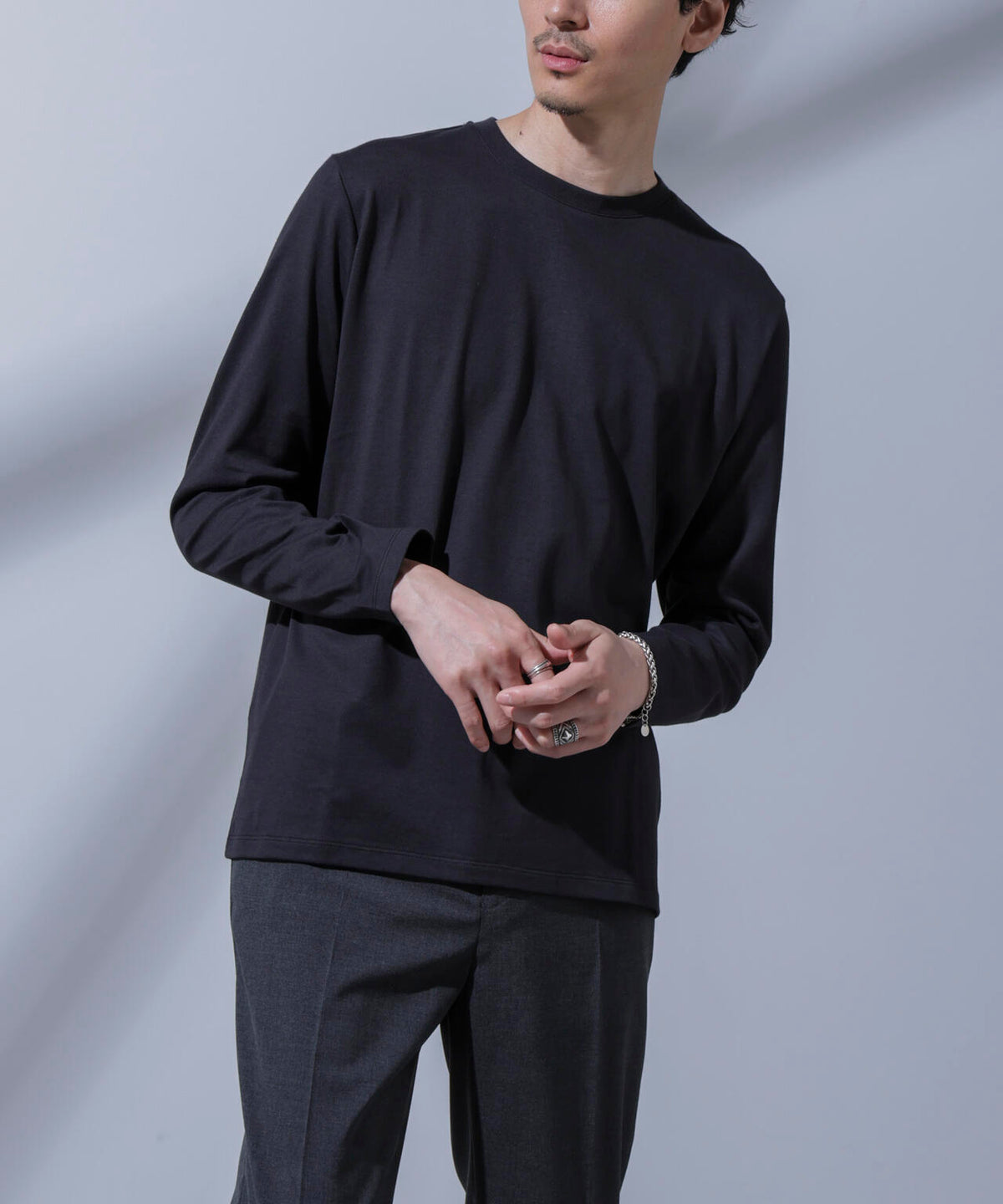 Anti Soaked(R)汗染み防止 クルーネックTシャツ 長袖