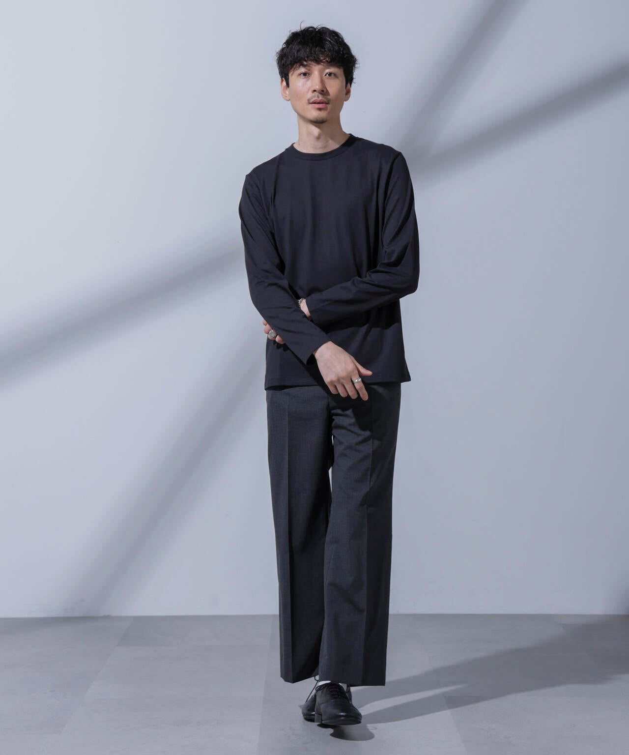 Anti Soaked(R)汗染み防止 クルーネックTシャツ 長袖