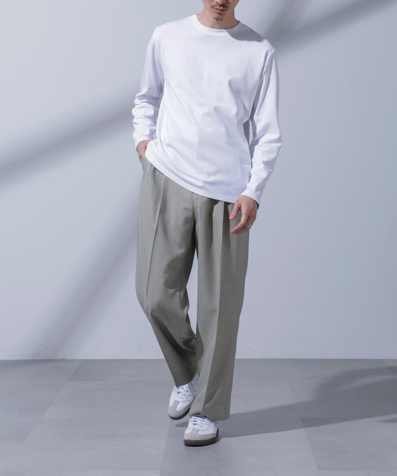 Anti Soaked(R)汗染み防止 クルーネックTシャツ 長袖