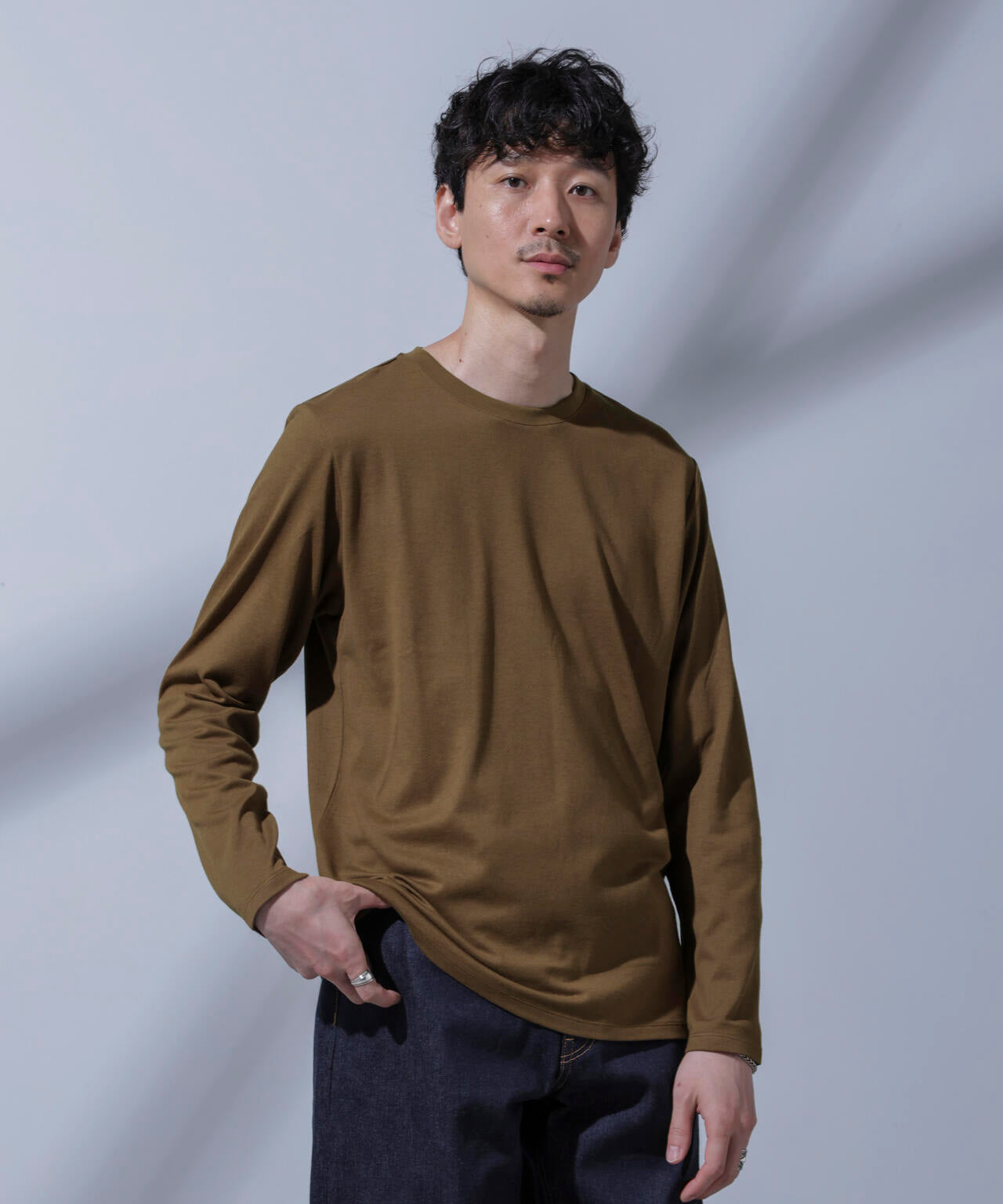 Anti Soaked(R)汗染み防止 クルーネックTシャツ 長袖