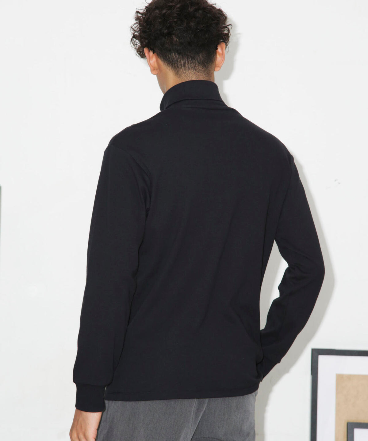 Anti Soaked(R) 汗染み防止 スムースタートルネックTシャツ 長袖