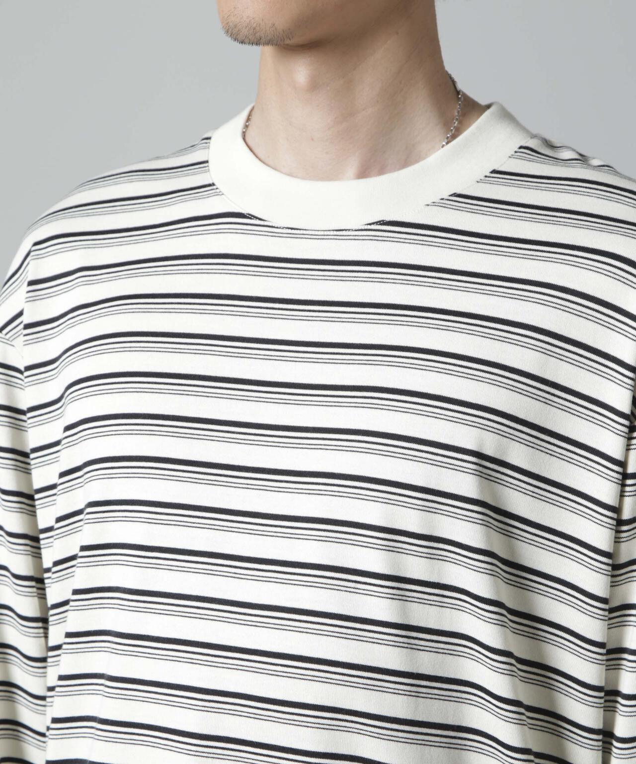 Anti Soaked(R) ランダムボーダークルーネックTシャツ 長袖