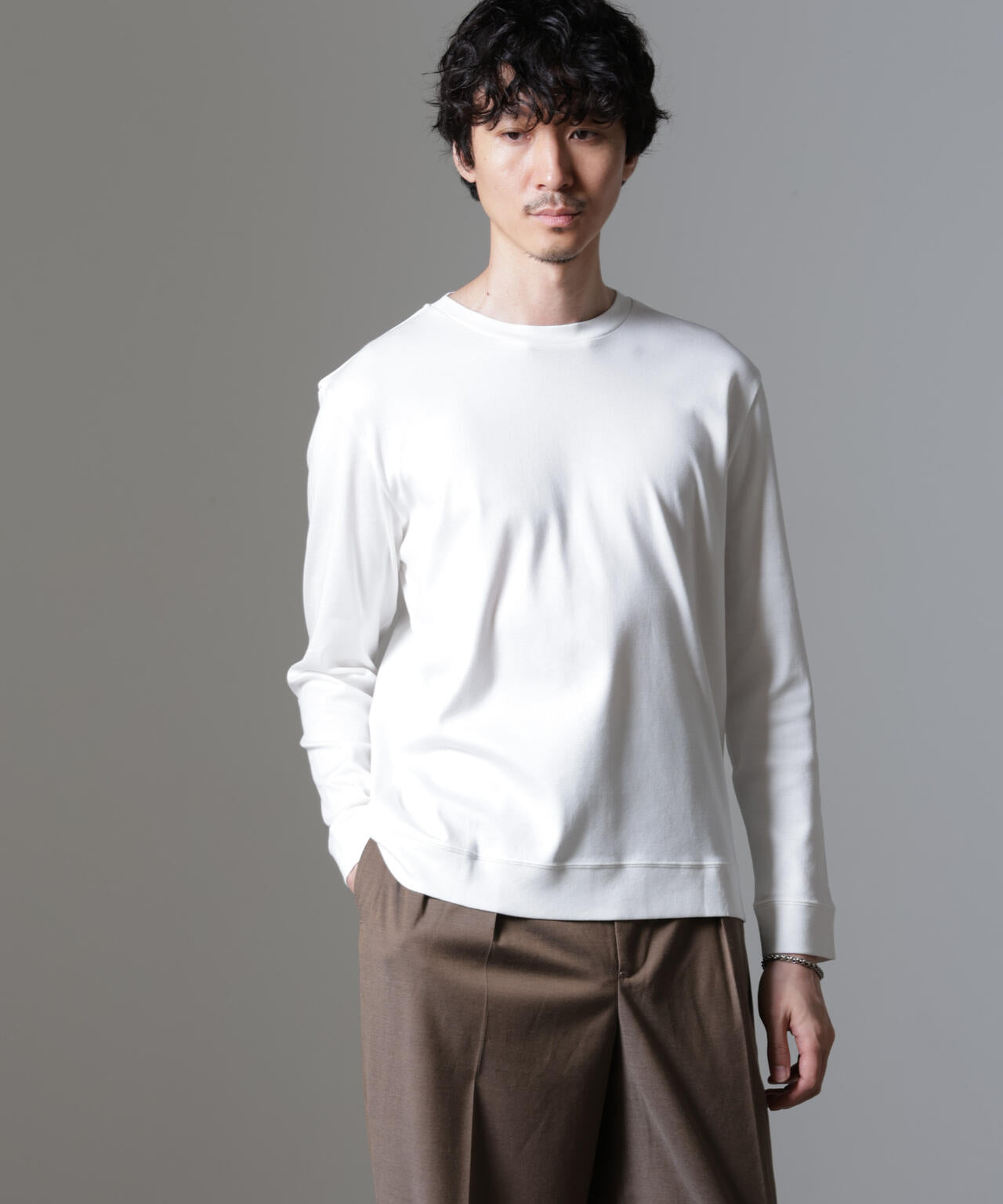 「FORMAL JERSEY」クルーネックカットソー長袖