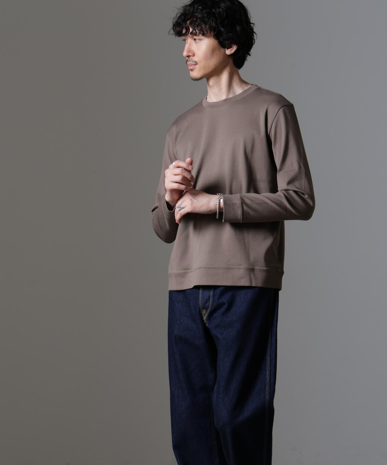 「FORMAL JERSEY」クルーネックカットソー長袖