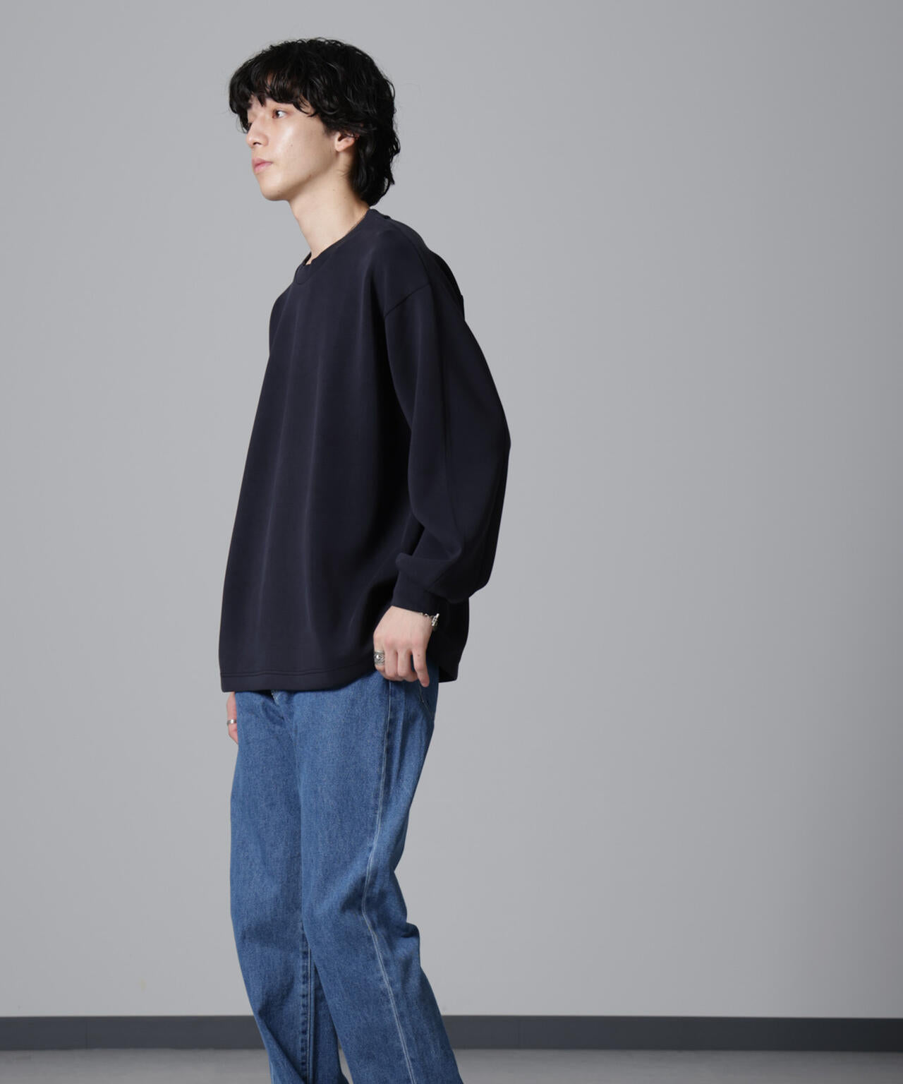 パウダースノーダンボールクルーネックプルオーバー