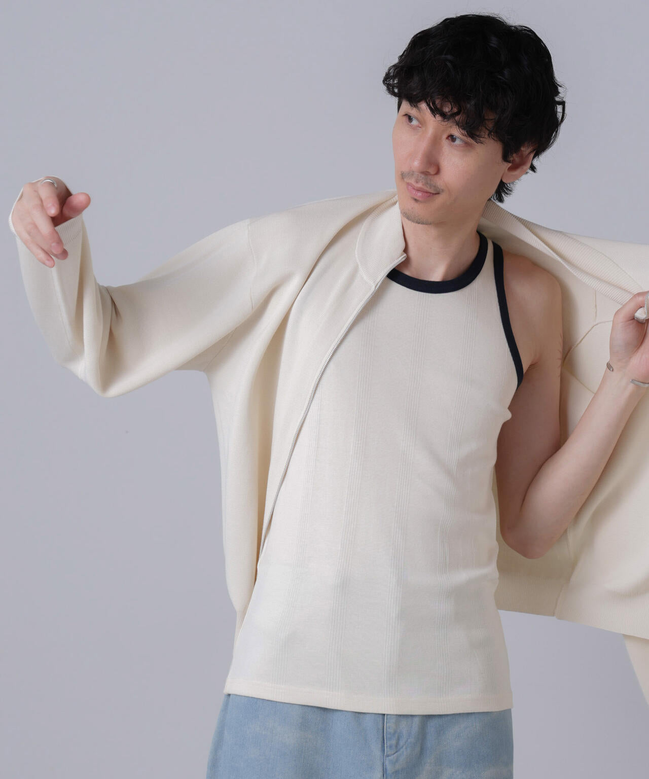 「NJ/CLUB」PARKSTOCK MILLER別注 パネルリブタンクトップ