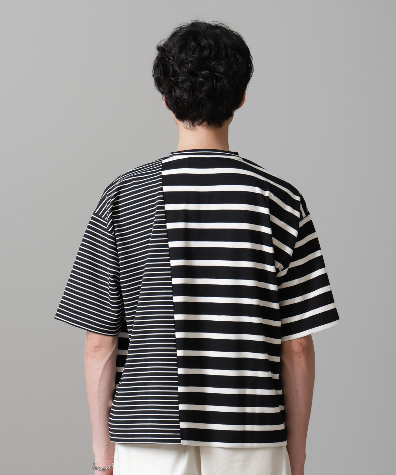 ボーダー切替Tシャツ