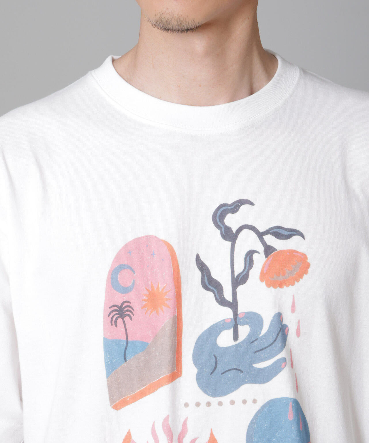 「Toyameg」modern academic FLOWER Tシャツ