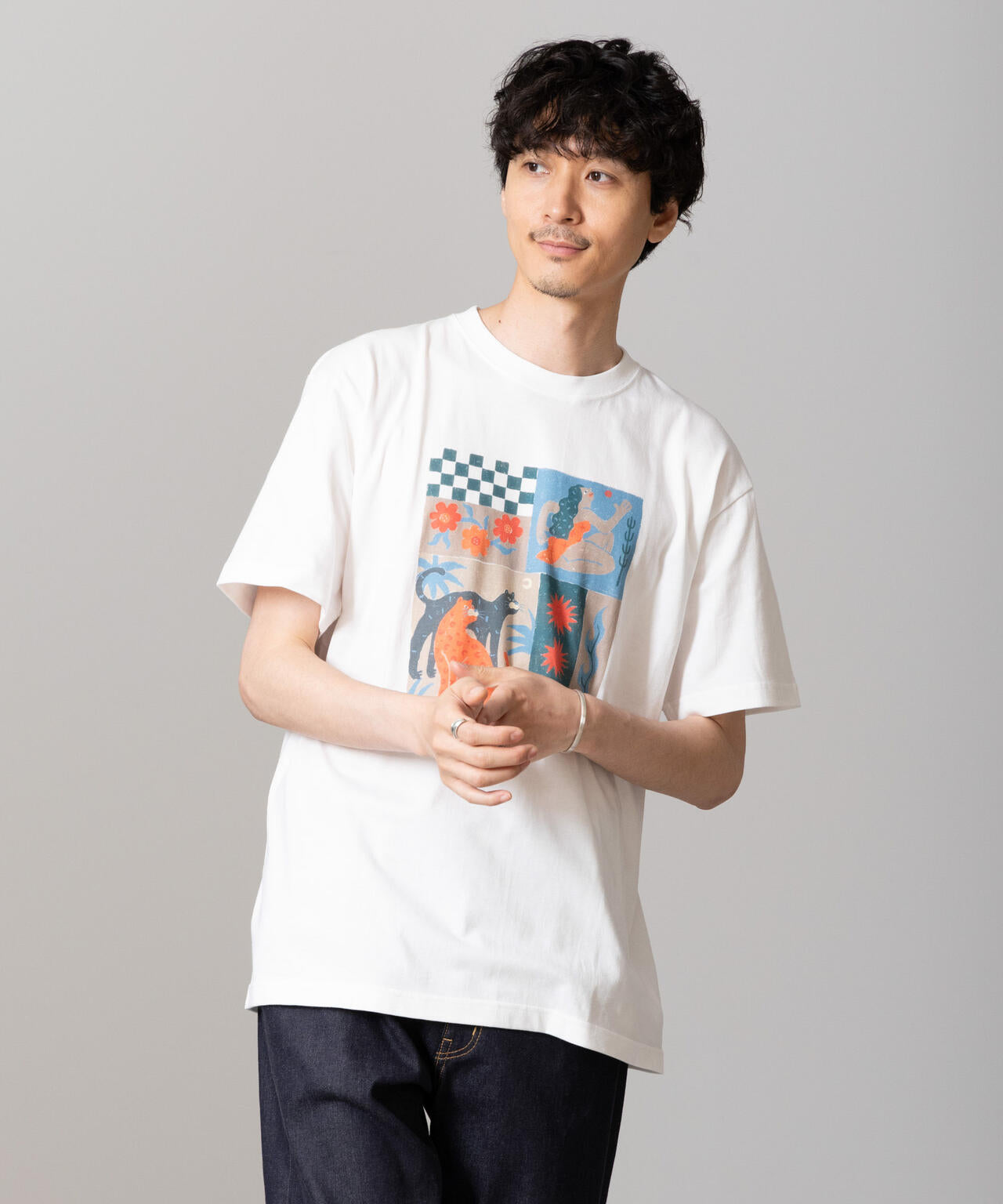 「Toyameg」modern academic TILE Tシャツ