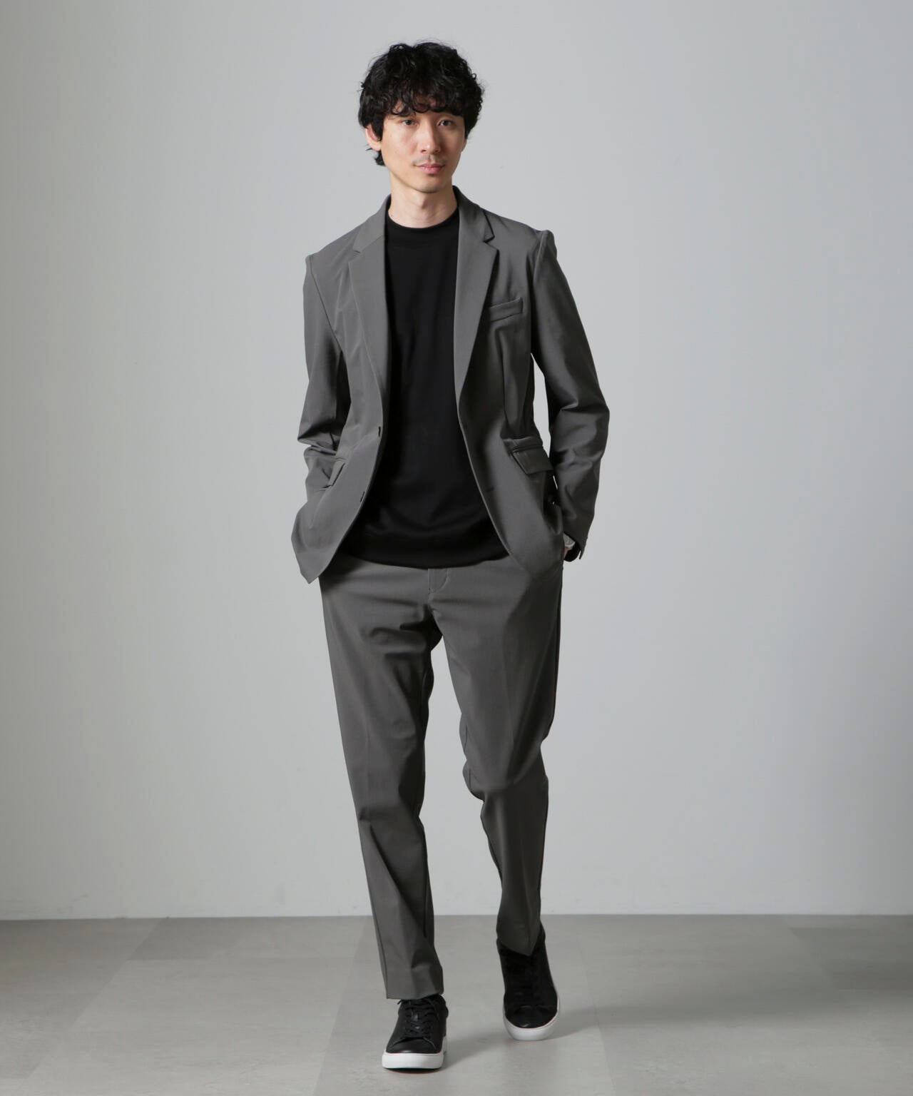 「FORMAL JERSEY」モックネックカットソー半袖