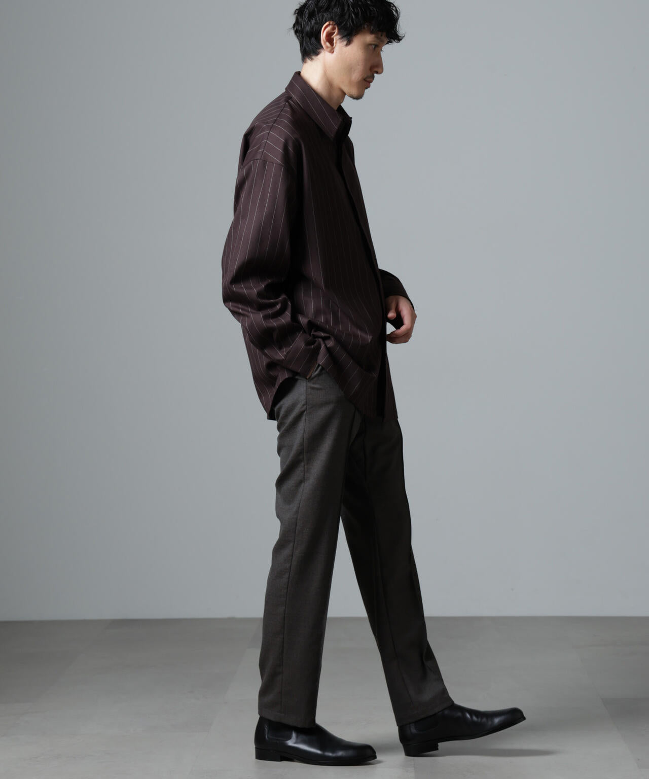 「N TROUSERS PREMIUM」RENURウール混洗えるサキソニーパンツ(セットアップ可)