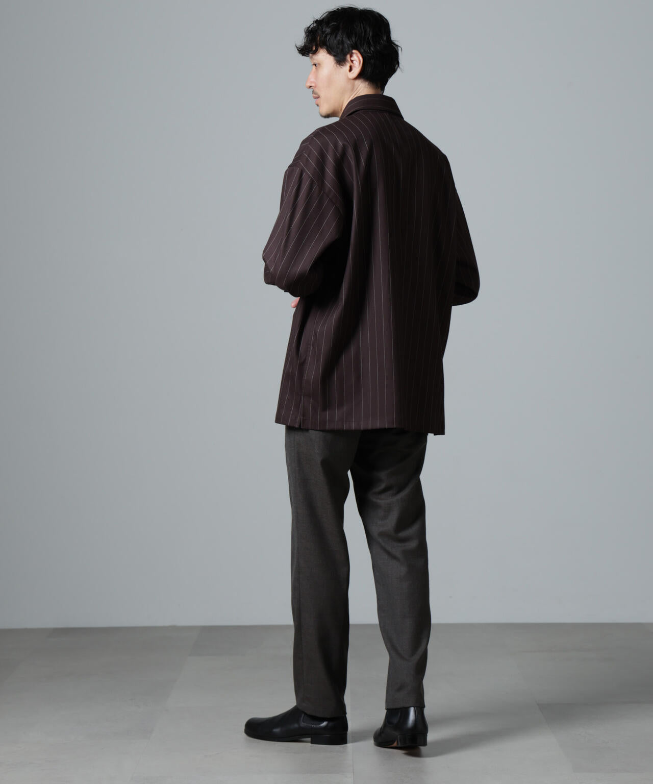 「N TROUSERS PREMIUM」RENURウール混洗えるサキソニーパンツ(セットアップ可)