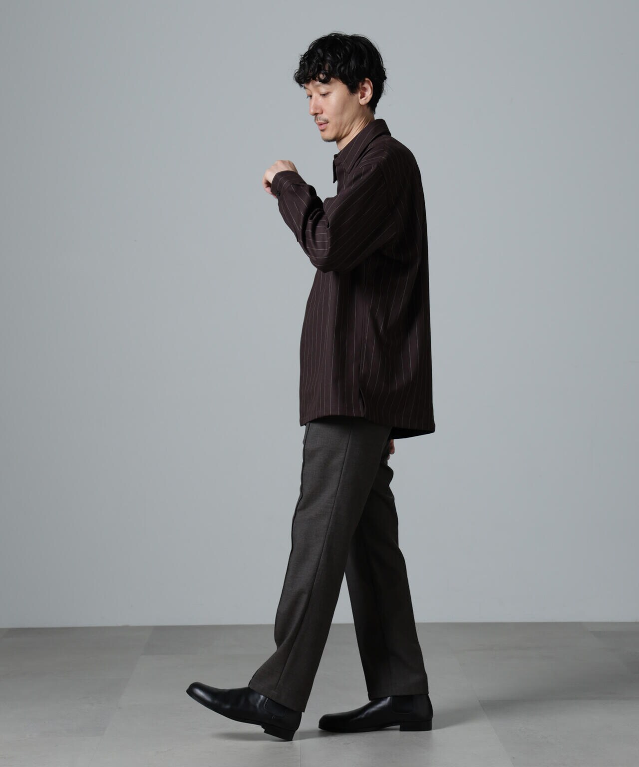 「N TROUSERS PREMIUM」RENURウール混洗えるサキソニーパンツ(セットアップ可)